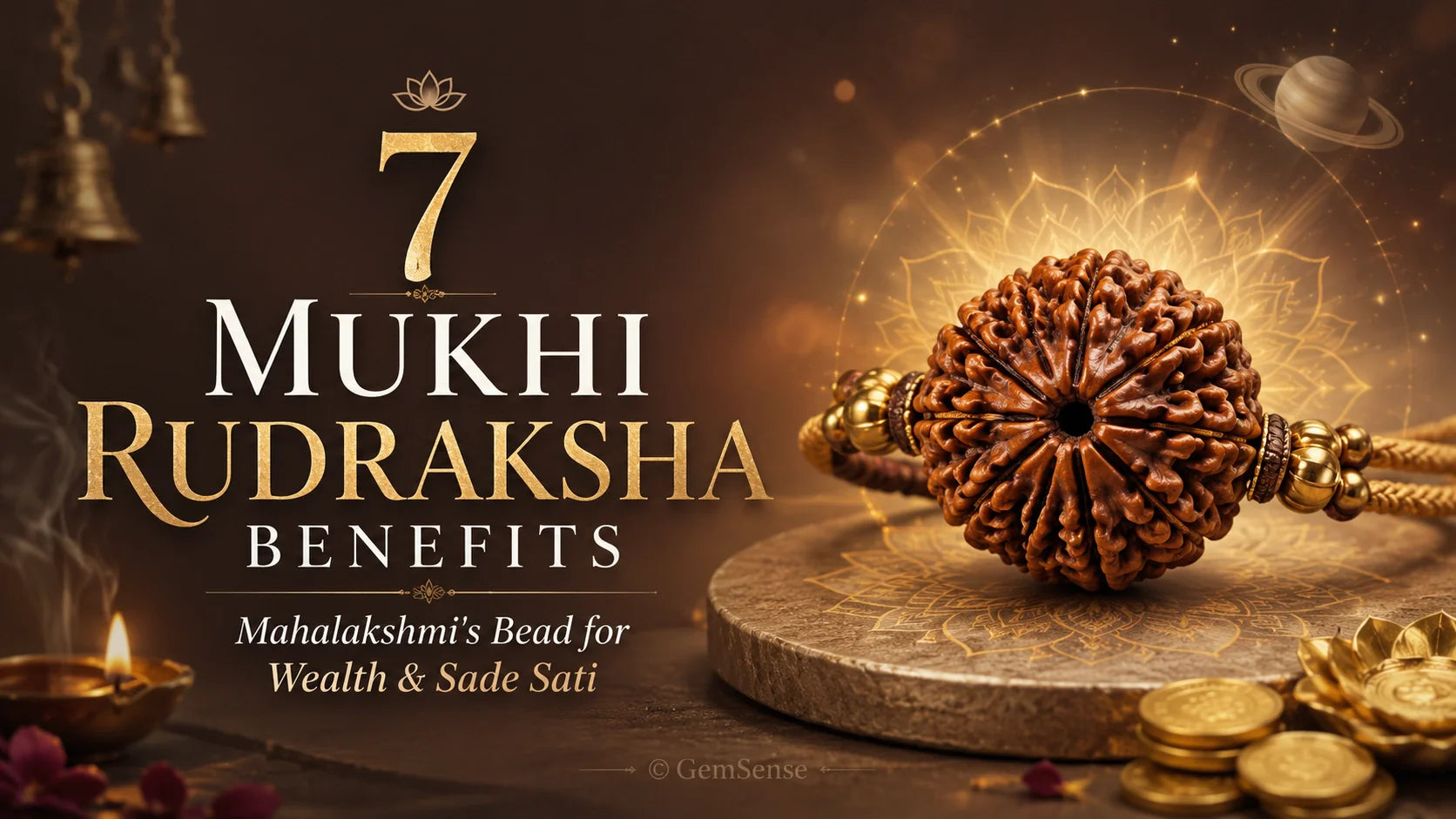 7 Mukhi Rudraksha Benefits: Mahalakshmi's Bead for Wealth & Sade Sati