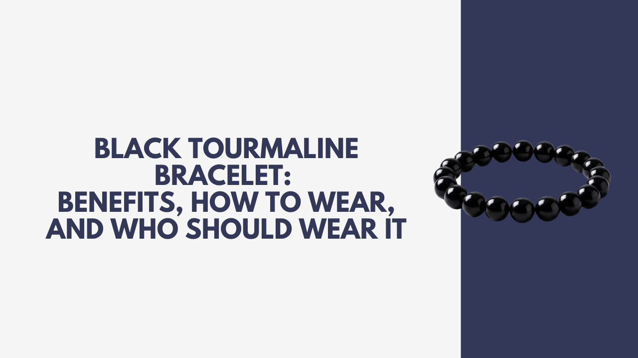 Black Tourmaline crystal bracelet for protection and grounding — buy online India GemSense