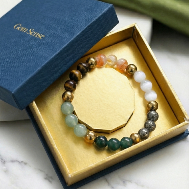 GemSense Dhan Yog Bracelet | For Wealth Alignment & Financial Success