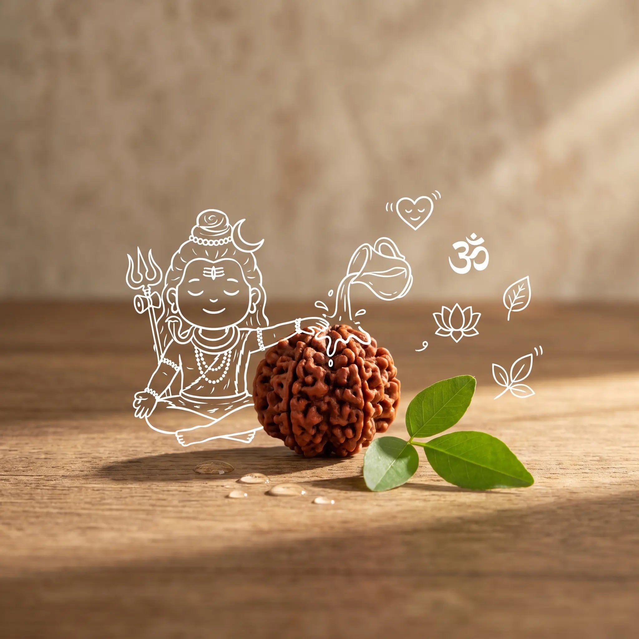 GemSense 5 Mukhi (Panchamukhi) Rudraksha bead — product view 4