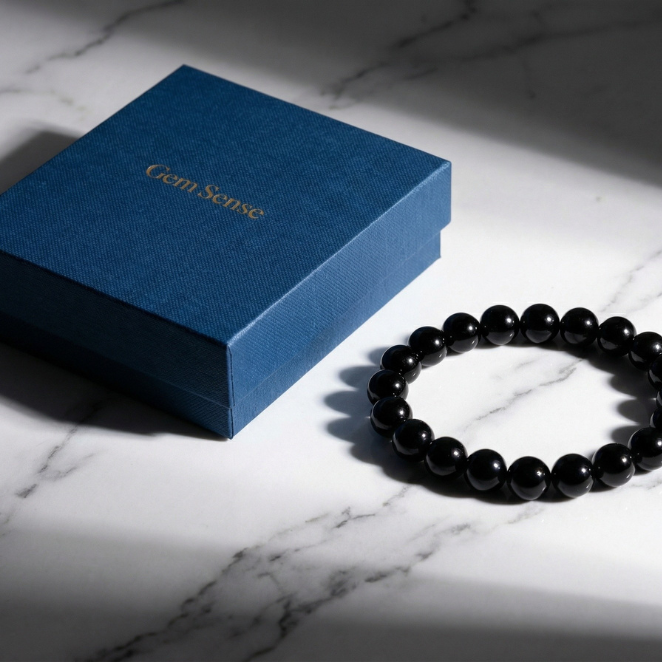 GemSense Black Tourmaline Bracelet | For Ultimate Protection & Grounding
