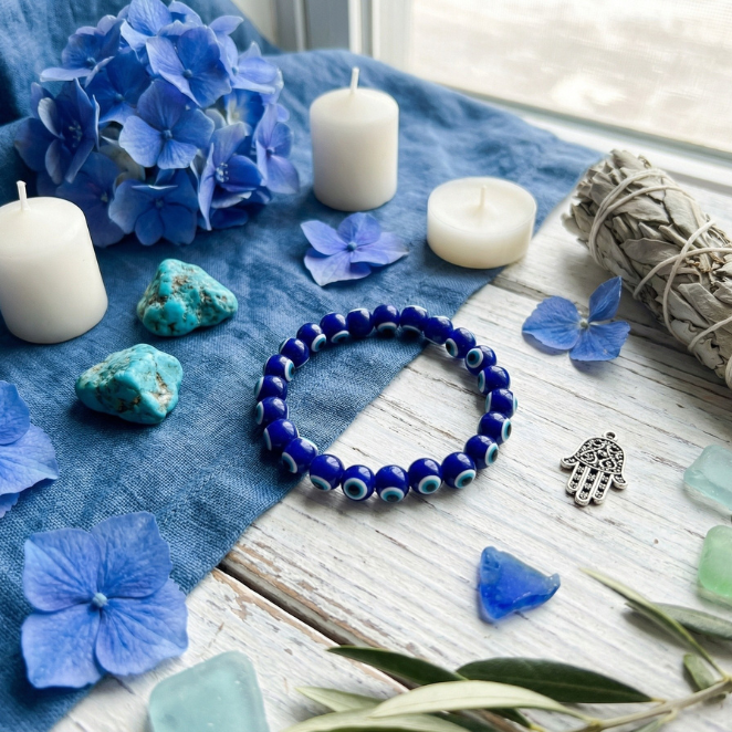 GemSense Evil Eye Bracelet | For Protection from Negativity & Jealousy