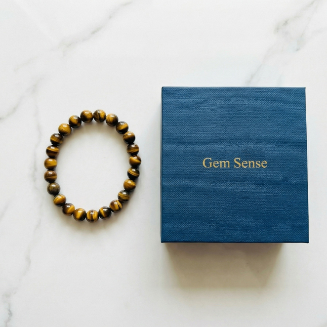 GemSense Tiger's Eye Bracelet | For Courage, Confidence & Success