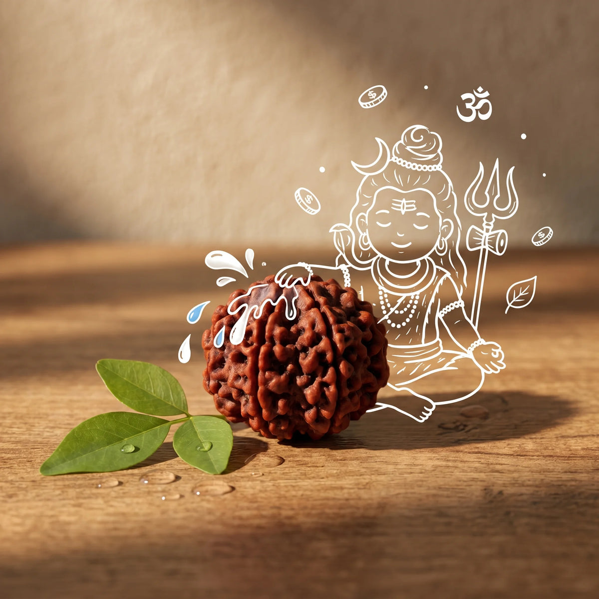 GemSense 7 Mukhi (Saptamukhi) Rudraksha bead — natural, lab-tested