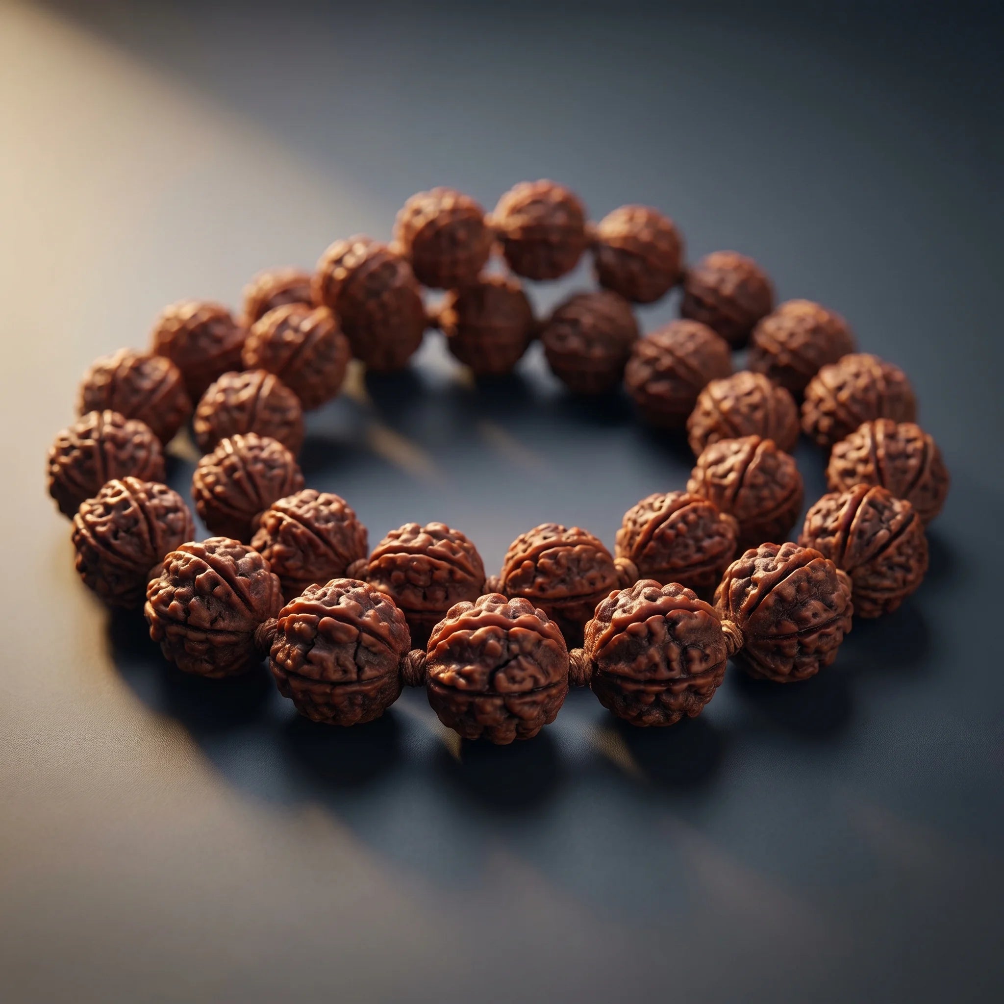 GemSense 7 Mukhi Rudraksha 32+1 bead mala — product view 4