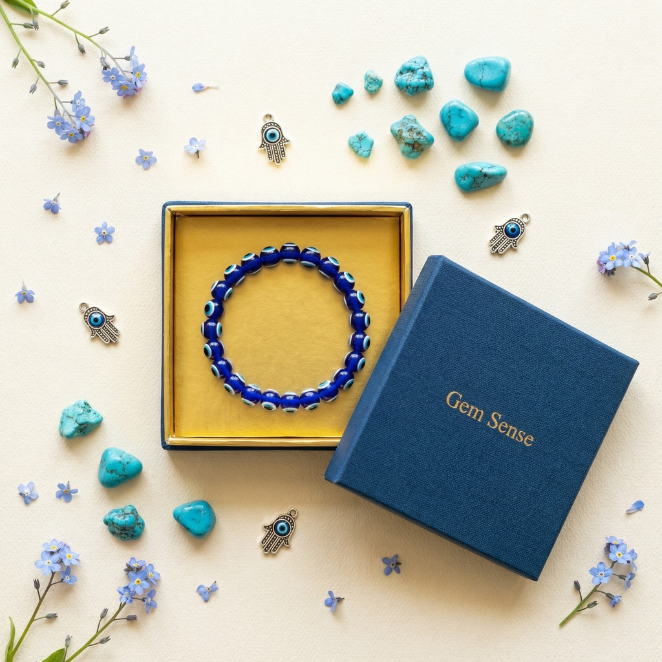 GemSense Evil Eye Bracelet | For Protection from Negativity & Jealousy