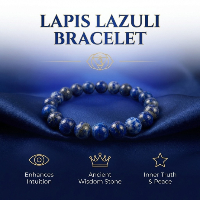 GemSense Lapis Lazuli crystal bracelet — product view 4