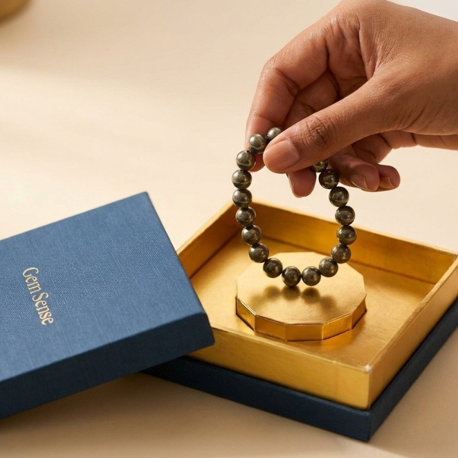 GemSense Pyrite crystal bracelet — product view 5