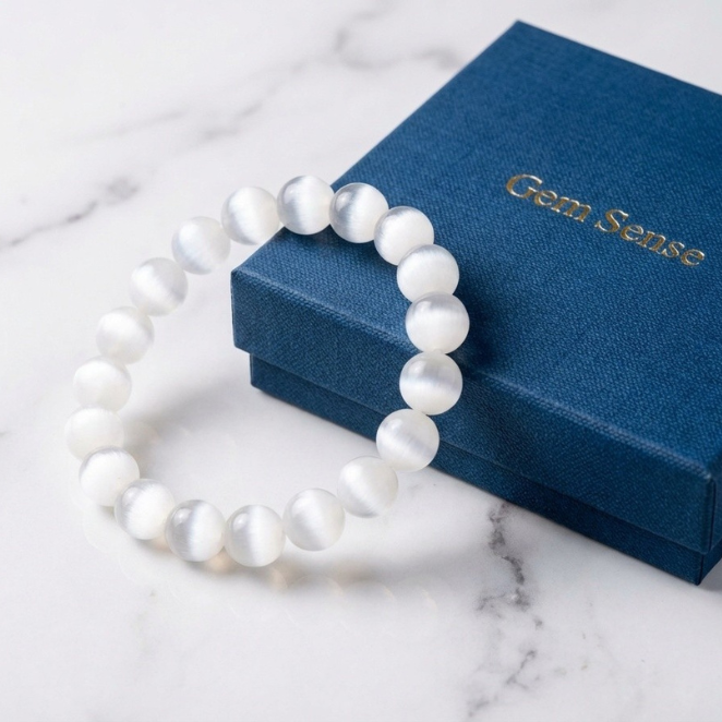 GemSense Selenite crystal bracelet — product view 6