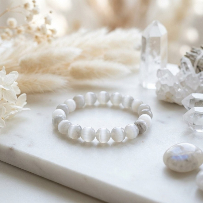 GemSense Selenite crystal bracelet — product view 7