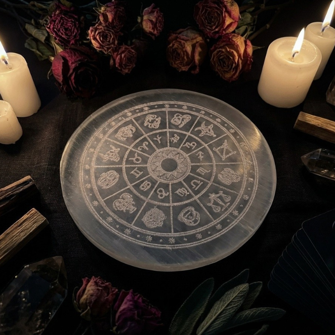 GemSense Selenite crystal charging plate — product view 5